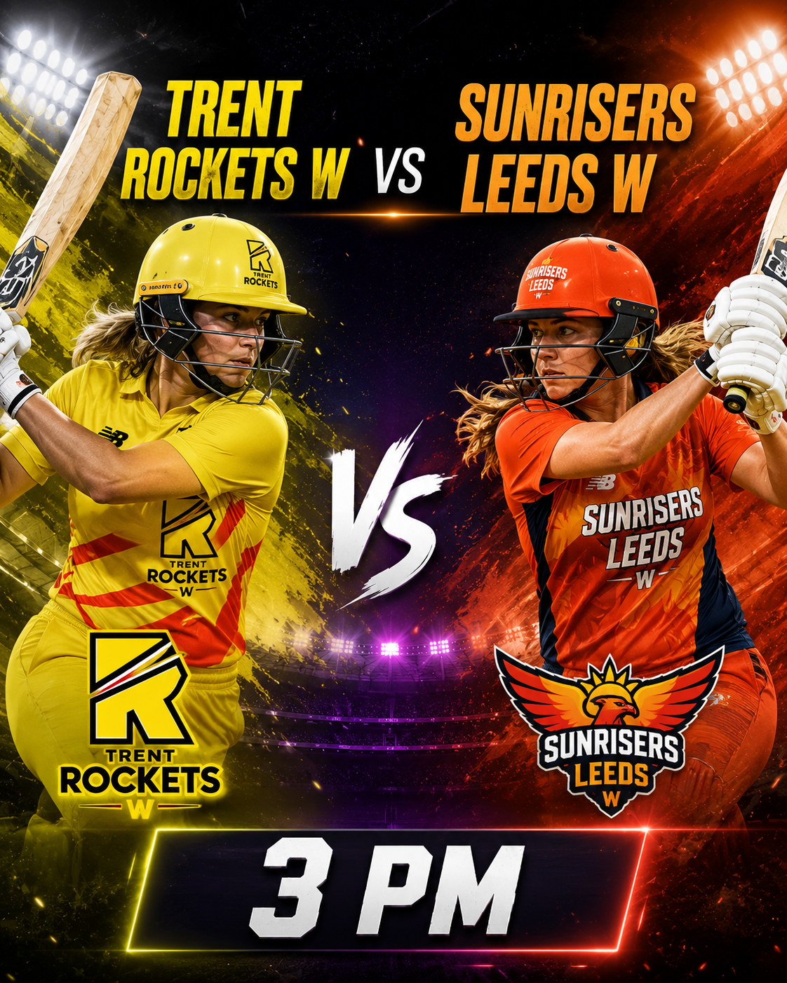Trent Rockets W vs sunrisers Leeds W